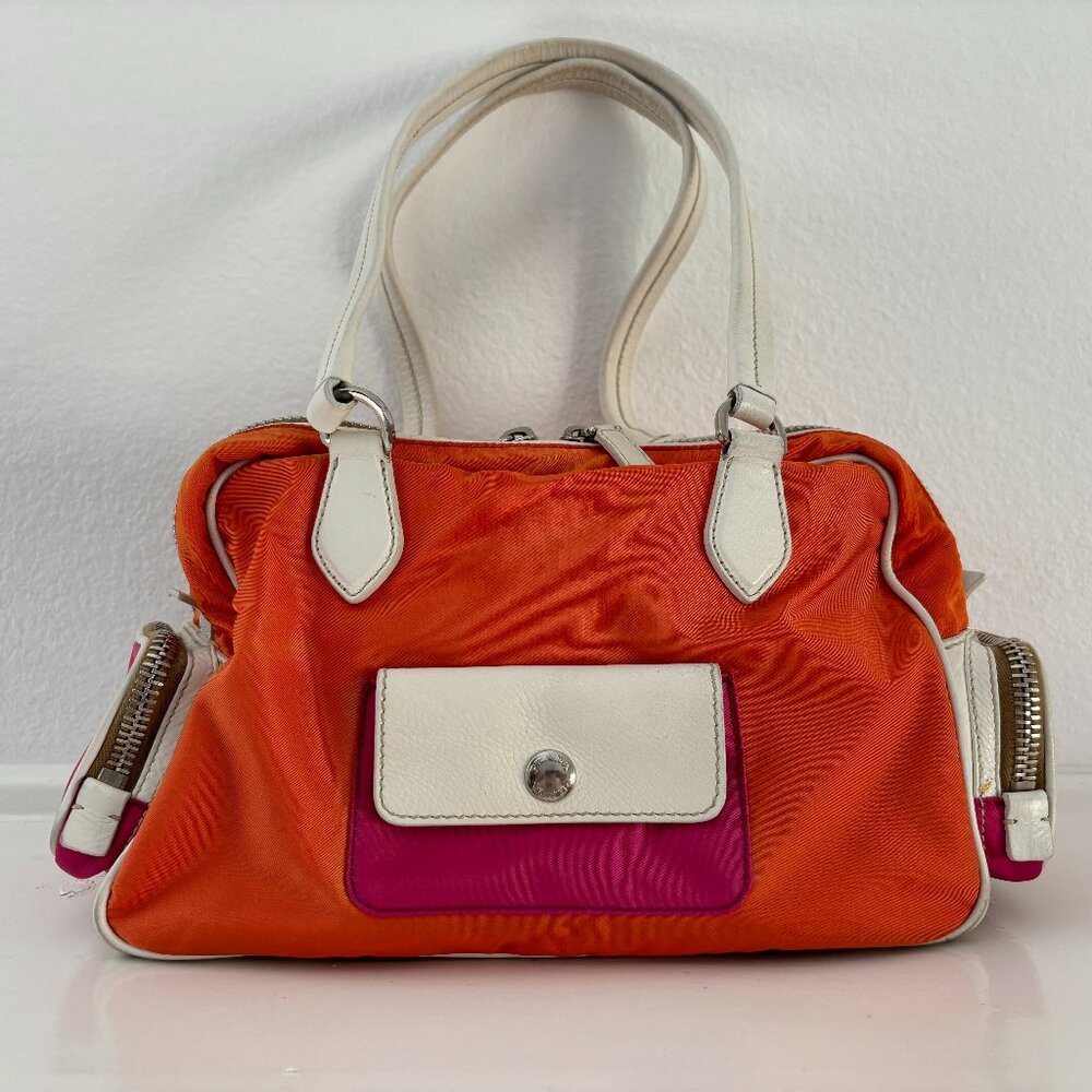 Prada Handbag - Arancio / Fuxia / White / Silver … - image 3